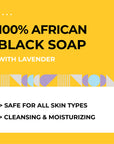 African Black Soap Bar (Lavender) 4oz