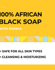 African Black Soap Bar (Papaya) 4oz