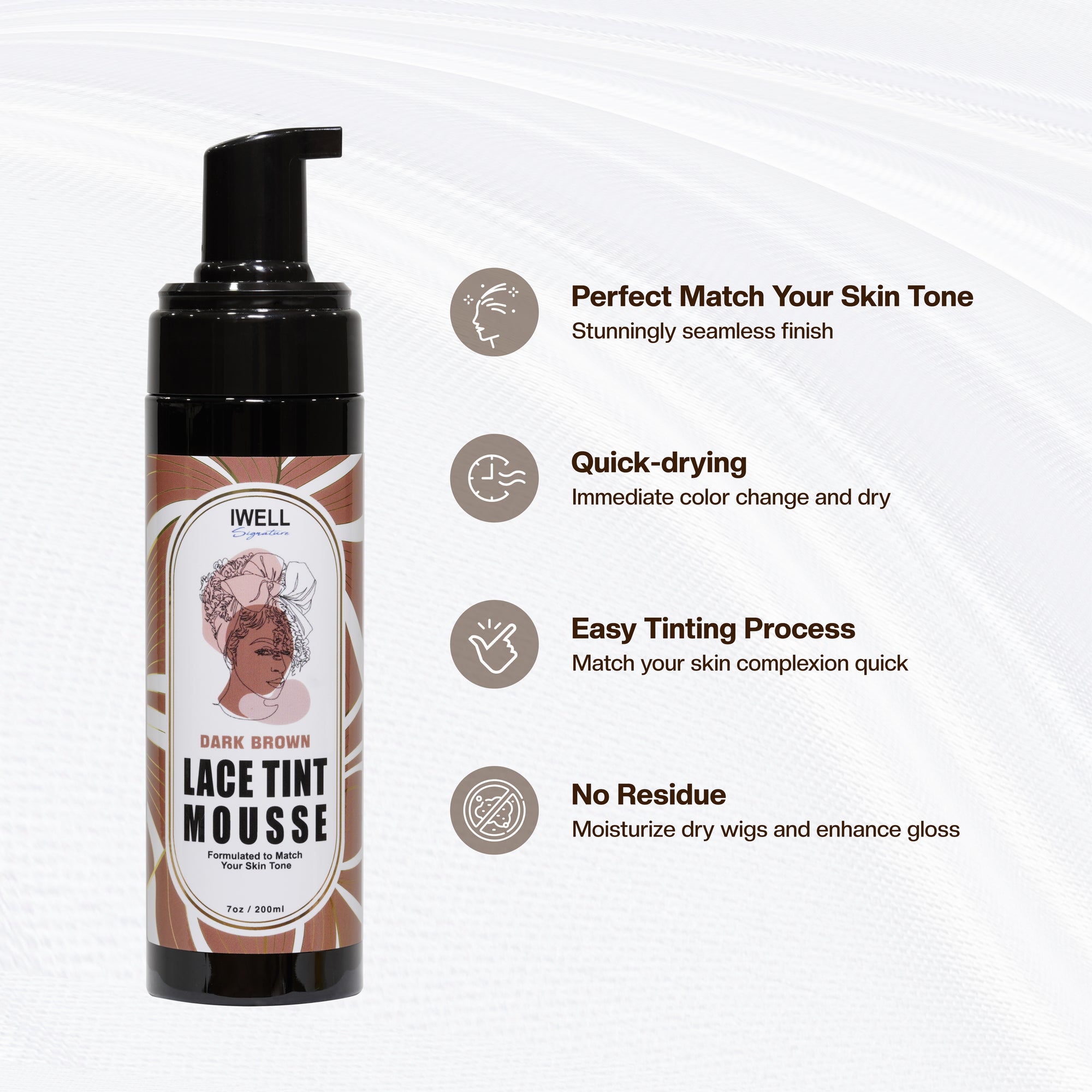 Lace Tint Mousse (Dark Brown) 7fl oz