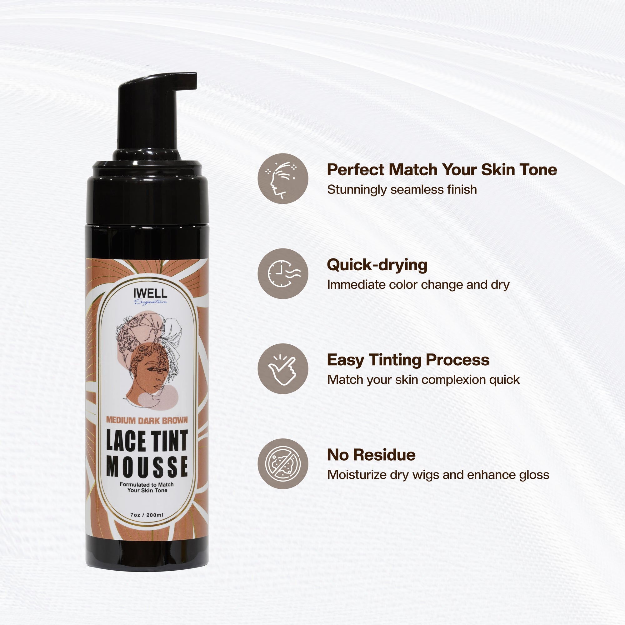 Lace Tint Mousse (Medium Dark Brown) 7fl oz