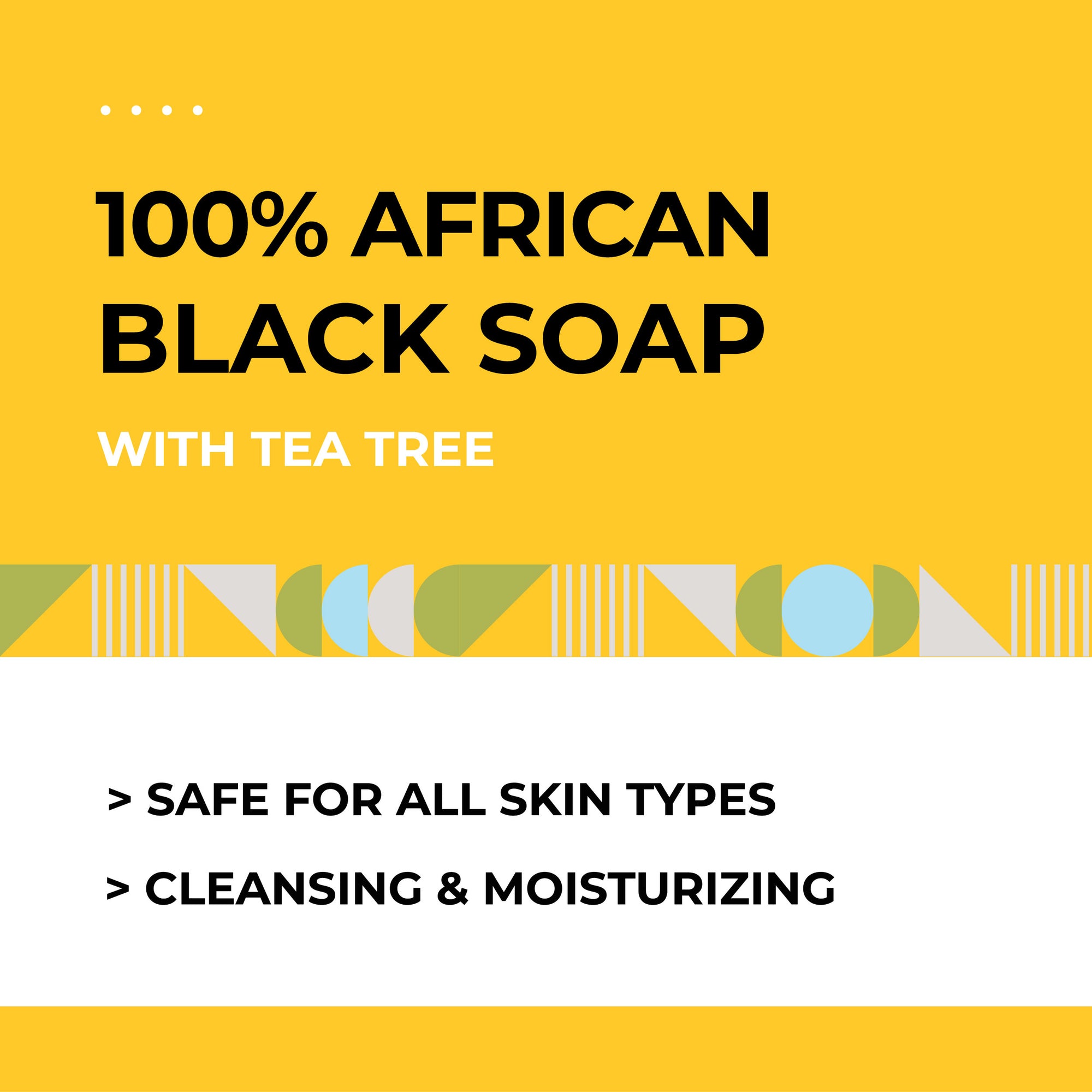 Akwaaba African Black Soap Bar (Teatree) 4oz