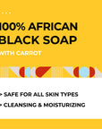 Akwaaba African Black Soap Bar (Carrot) 4oz