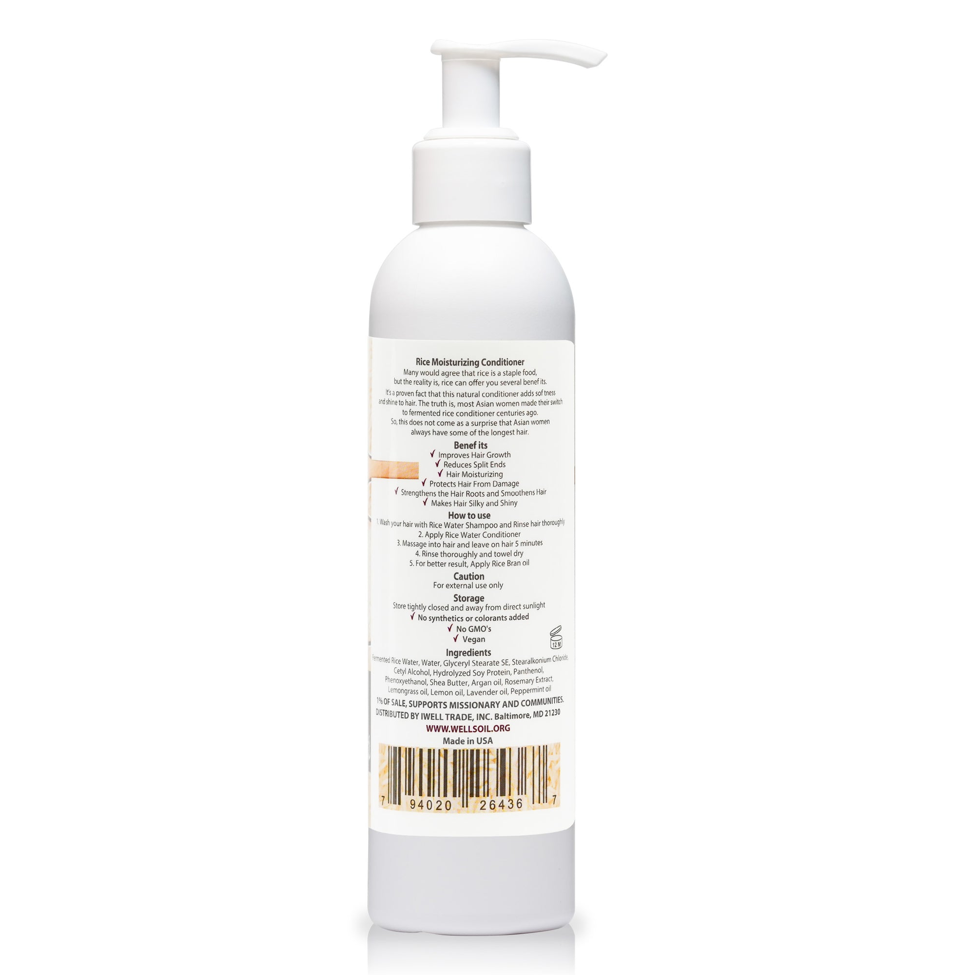 Rice Mosturizing Conditioner 8oz