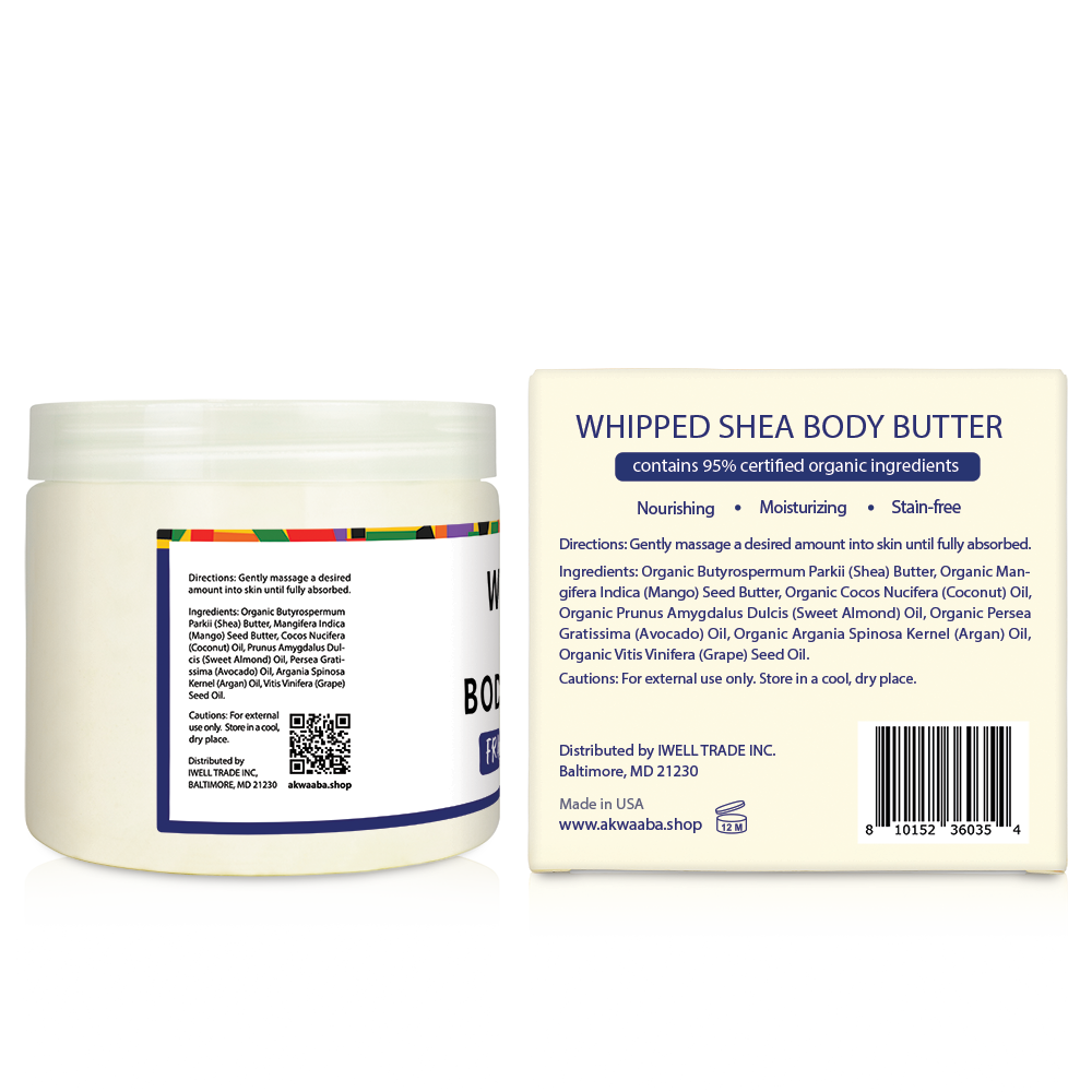 NEW Whipped Shea Butter (Fragrance-Free) 12 oz